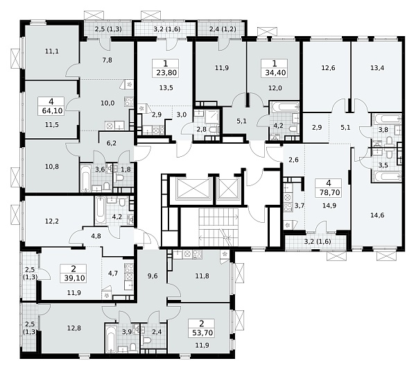 Количество комнат: 1,  23.8 кв.м.