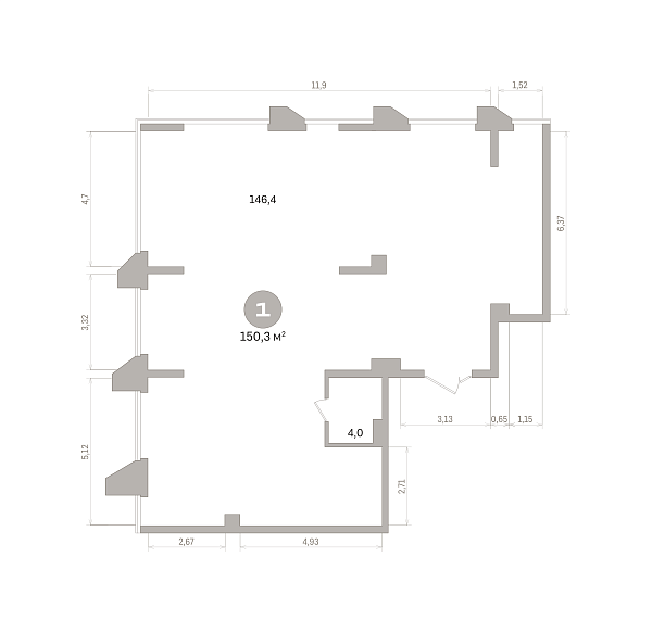 Количество комнат: 3,  150.32 кв.м.