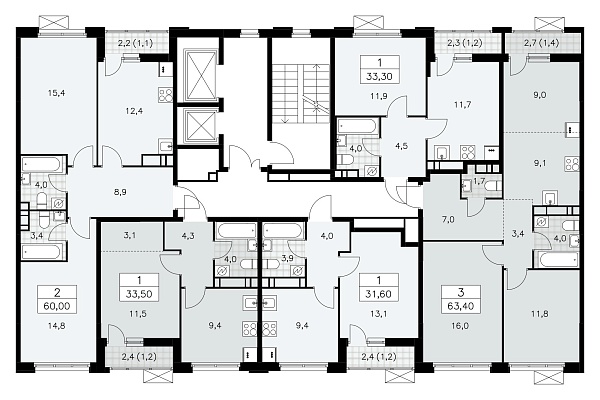 Количество комнат: 1,  33.5 кв.м.