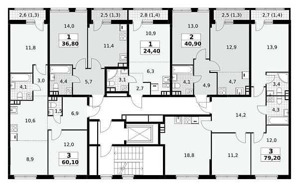 Количество комнат: 1,  36.8 кв.м.
