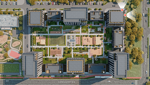 Количество комнат: 2,  58.6 кв.м.