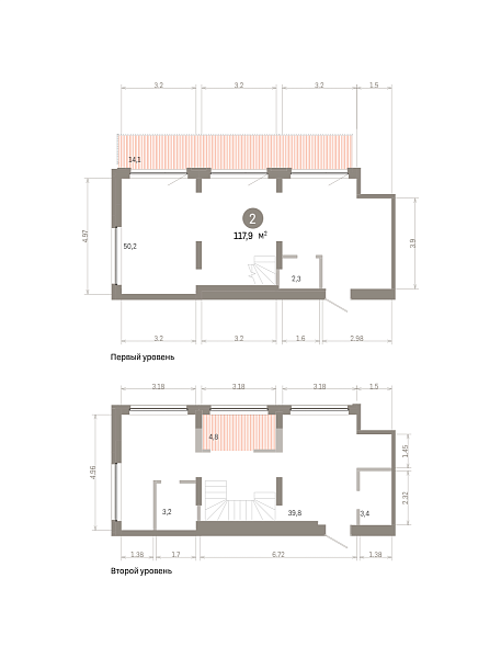 Количество комнат: 2,  117.86 кв.м.