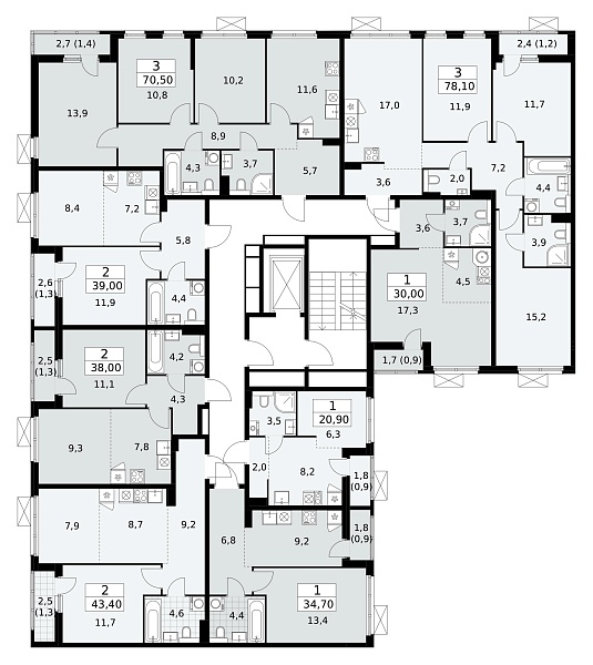 Количество комнат: 1,  34.8 кв.м.