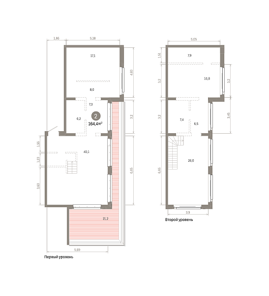 Количество комнат: 2,  164.37 кв.м.