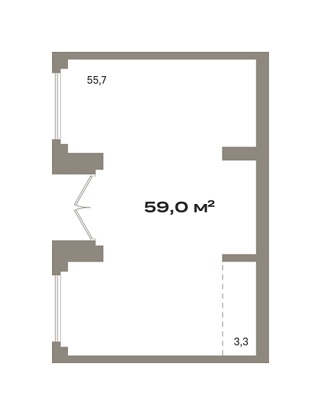 Торговые помещения, 59 кв.м., Дом печати, ул. Профсоюзная,  д. 6, корпус 2