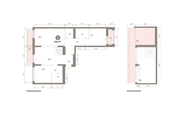 Количество комнат: 2,  138.43 кв.м.