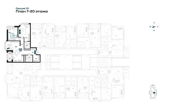 Количество комнат: 2,  78.3 кв.м.