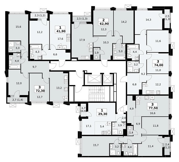 Количество комнат: 1,  29.3 кв.м.
