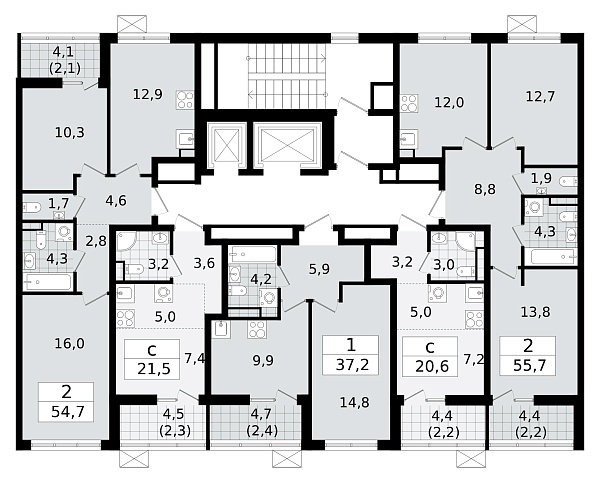 Количество комнат: 1,  21.5 кв.м.