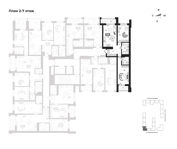Количество комнат: 2,  72.8 кв.м.