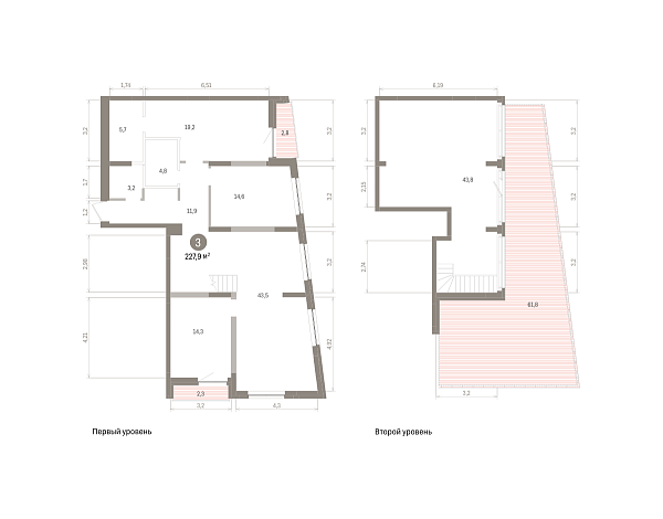 Количество комнат: 3,  227.9 кв.м.
