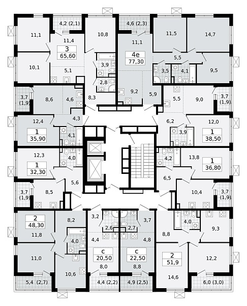 Количество комнат: 1,  32.5 кв.м.