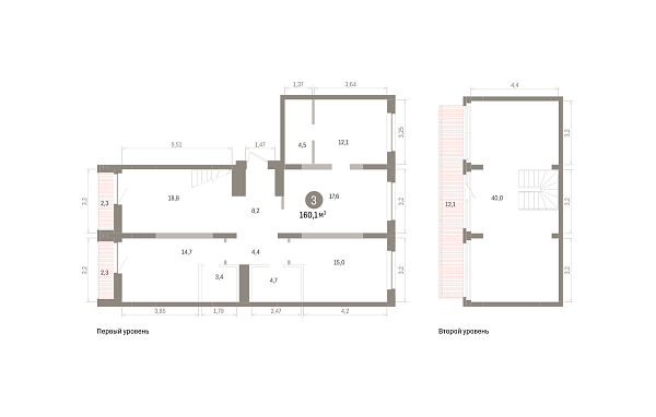 Количество комнат: 3,  160.1 кв.м.