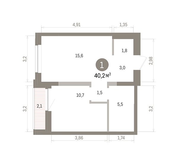 Количество комнат:,   кв.м.