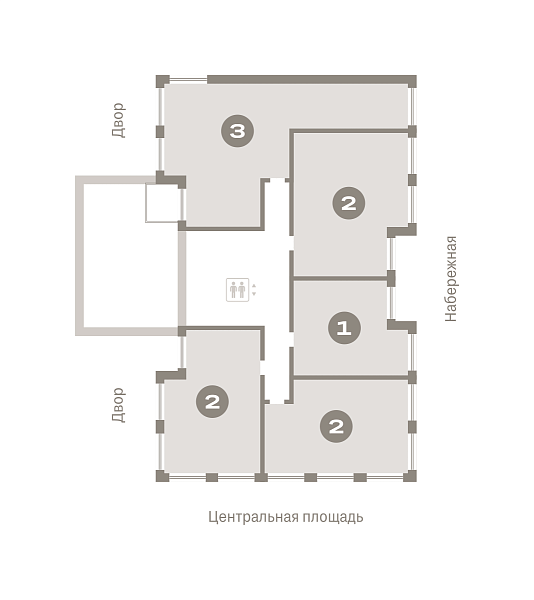 Количество комнат: 2,  60.6 кв.м.