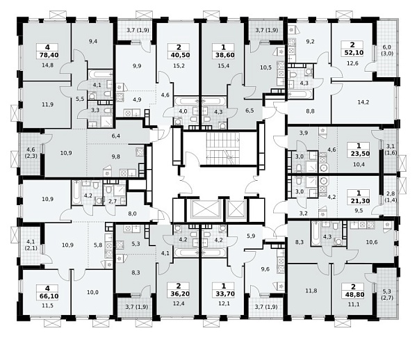 Количество комнат: 1,  33.7 кв.м.