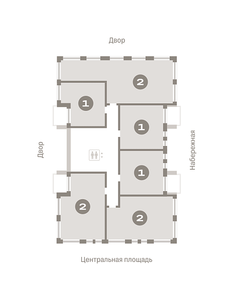 Количество комнат: 2,  60.6 кв.м.