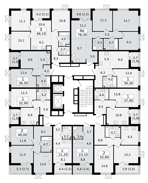 Количество комнат: 1,  32.9 кв.м.