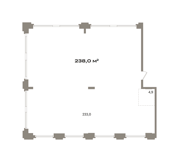 Торговые помещения, 238 кв.м., ул. Павла Фитина, 7