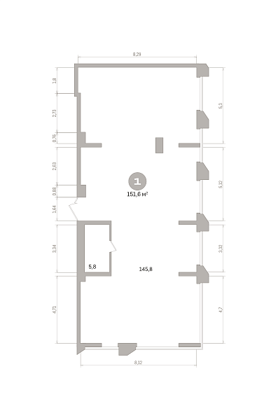 Количество комнат: 3,  151.59 кв.м.