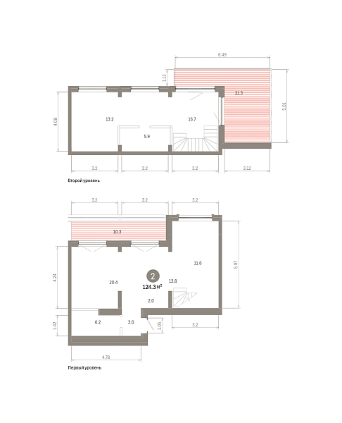 Количество комнат: 2,  124.26 кв.м.
