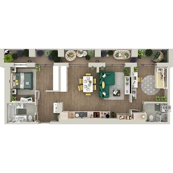 Количество комнат: 2,  91.34 кв.м.