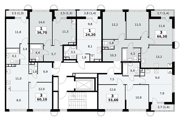 Количество комнат: 1,  36.7 кв.м.