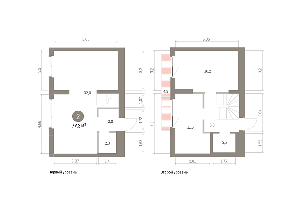 Количество комнат: 2,  82.35 кв.м.