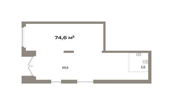 Торговые помещения, 74 кв.м., Ленинский, ул. Республики,  дом 203, корпус 3