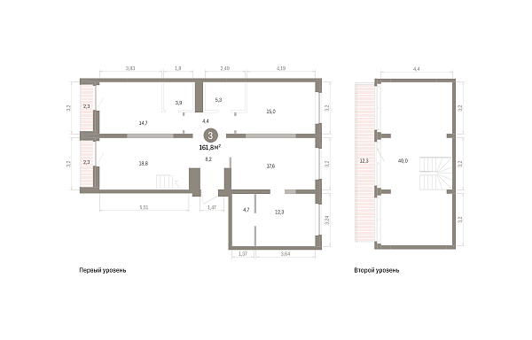Количество комнат: 3,  161.8 кв.м.