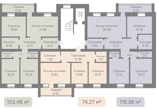 Количество комнат: 3,  103.46 кв.м.