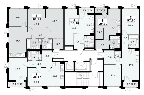 Количество комнат: 1,  33.1 кв.м.