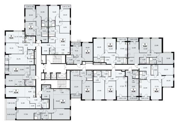 Количество комнат: 2,  47.9 кв.м.