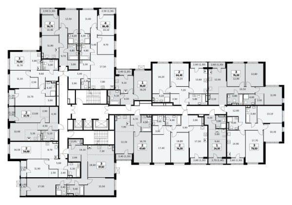 Количество комнат: 3,  87.1 кв.м.
