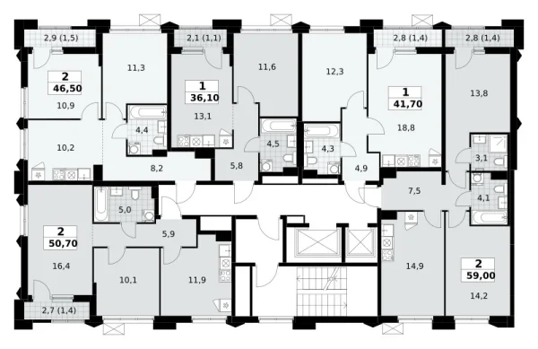 Количество комнат: 1,  36.1 кв.м.