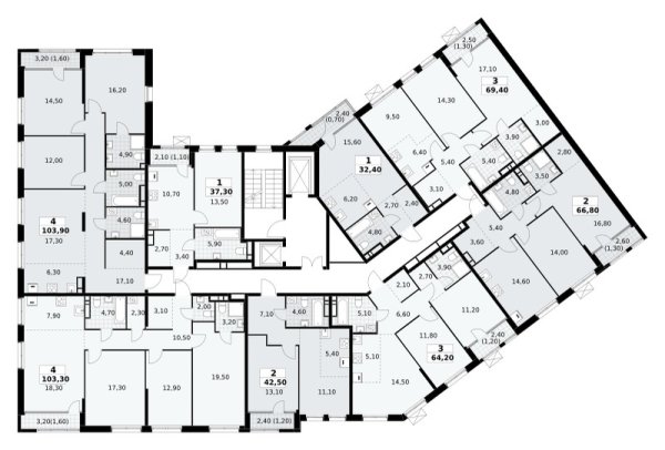 Количество комнат: 1,  37.3 кв.м.