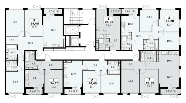 Количество комнат: 1,  34.7 кв.м.