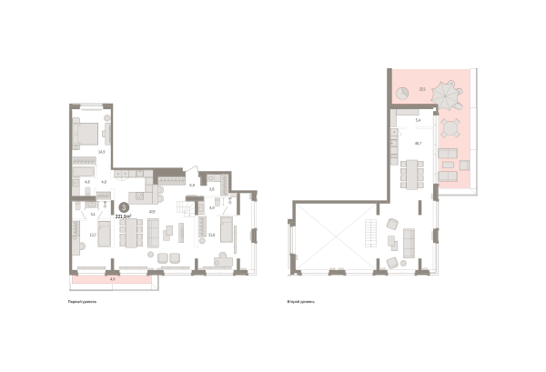 Новая 3-к квартира
 221.92 м² на 7/7 этаже в ЖК «Кварталы «На Минской»» в городе Тюмень 