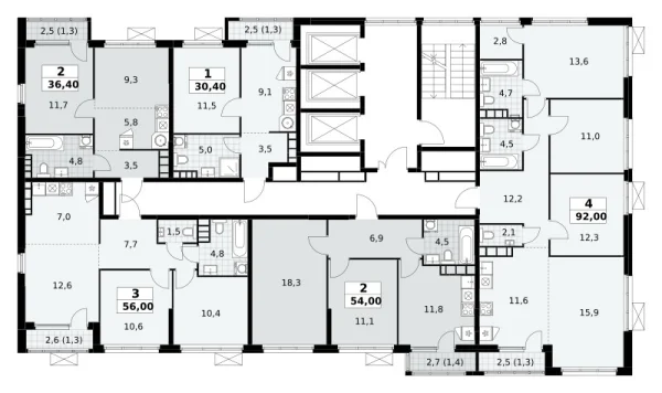 Количество комнат: 1,  30.4 кв.м.