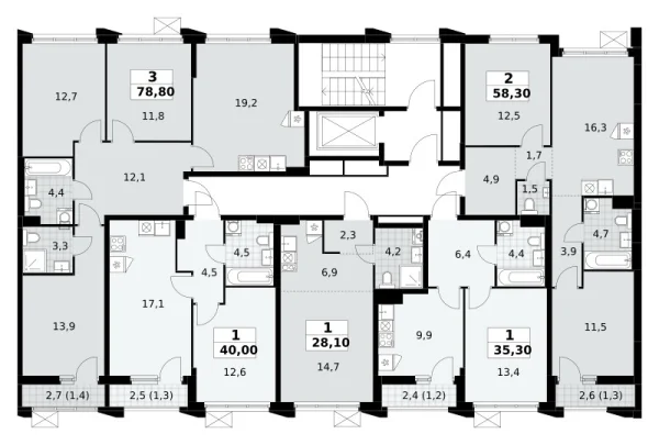 Количество комнат: 1,  28.1 кв.м.