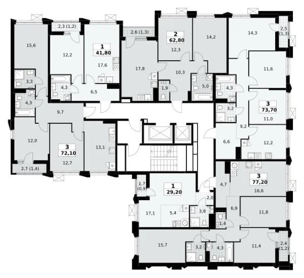 Количество комнат: 1,  41.8 кв.м.