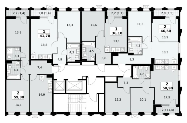 Количество комнат: 1,  36.1 кв.м.