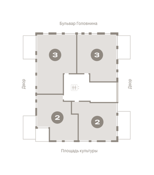 Новая 3-к квартира
 144.9 м² на 2/10 этаже в ЖК «Северный ветер» в городе Тюмень 