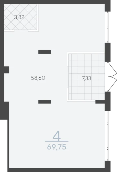 Офисные помещения, 69 кв.м., Сергея Свиридова, 15