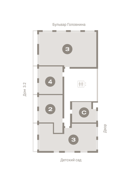 Количество комнат: 3,  132.16 кв.м.
