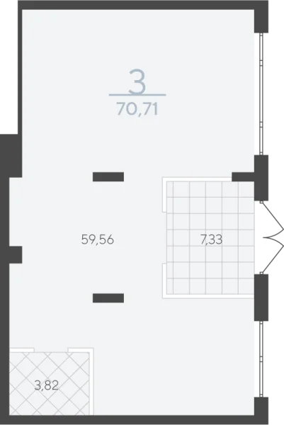 Офисные помещения, 70 кв.м., Сергея Свиридова, 15