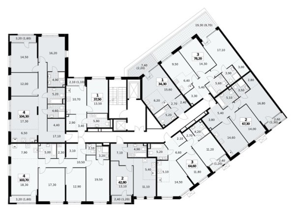 Количество комнат: 4,  103.7 кв.м.