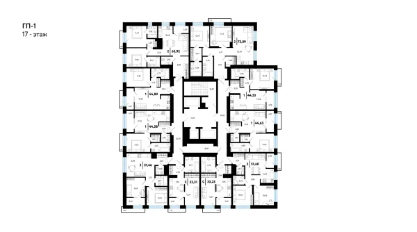 Количество комнат: 1,  44.53 кв.м.
