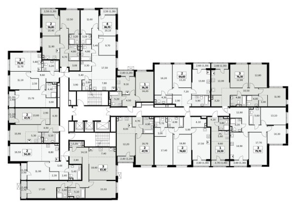 Количество комнат: 3,  87.3 кв.м.