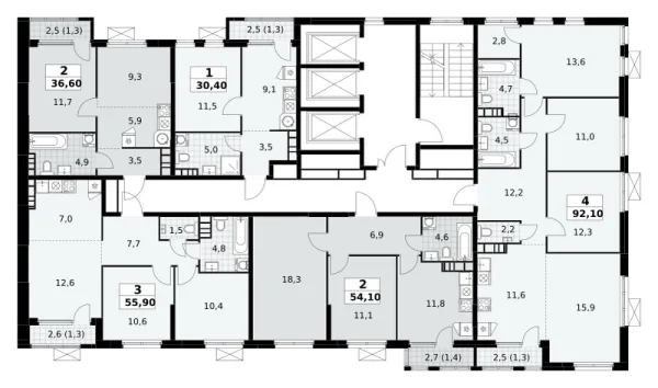 Количество комнат: 1,  30.4 кв.м.